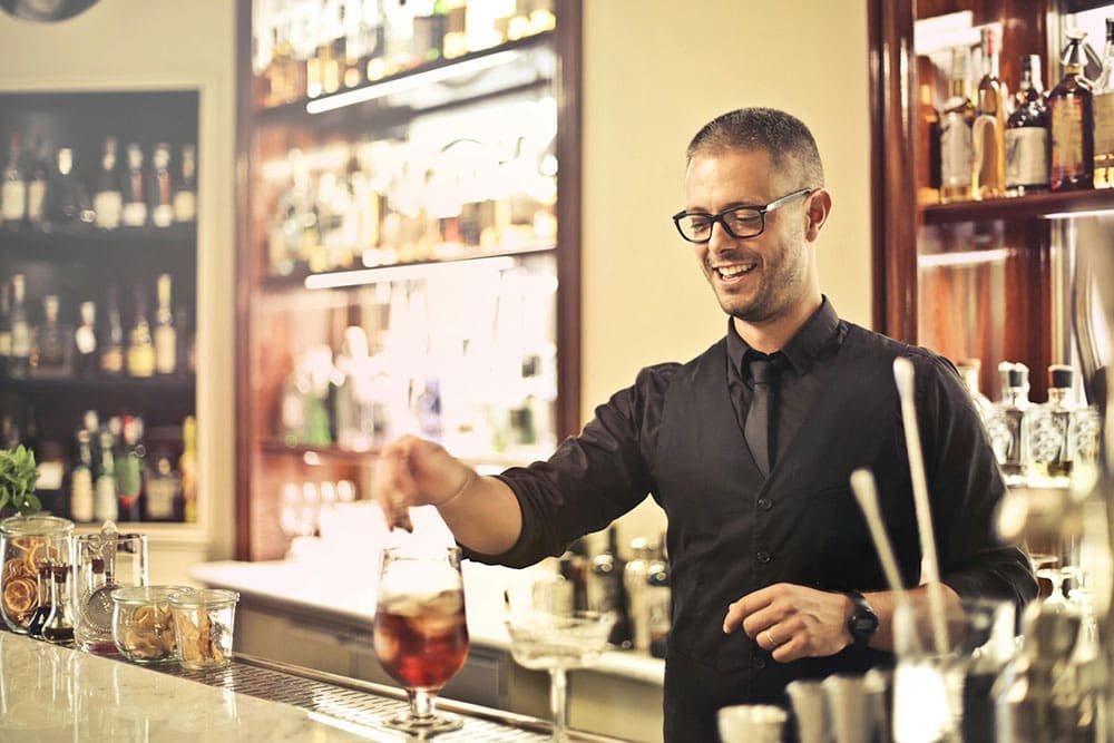 bartender organizing assets