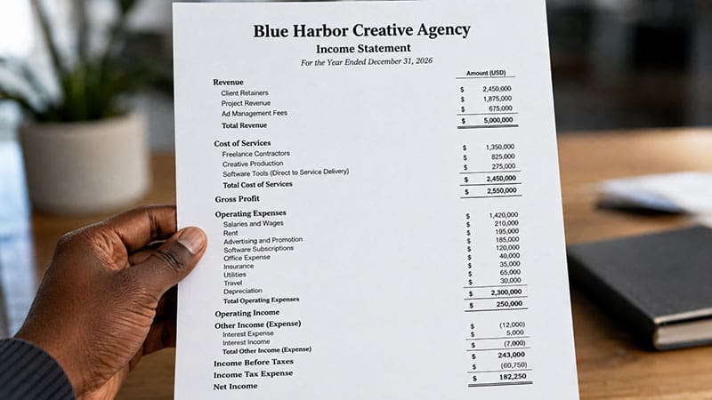 income statement template